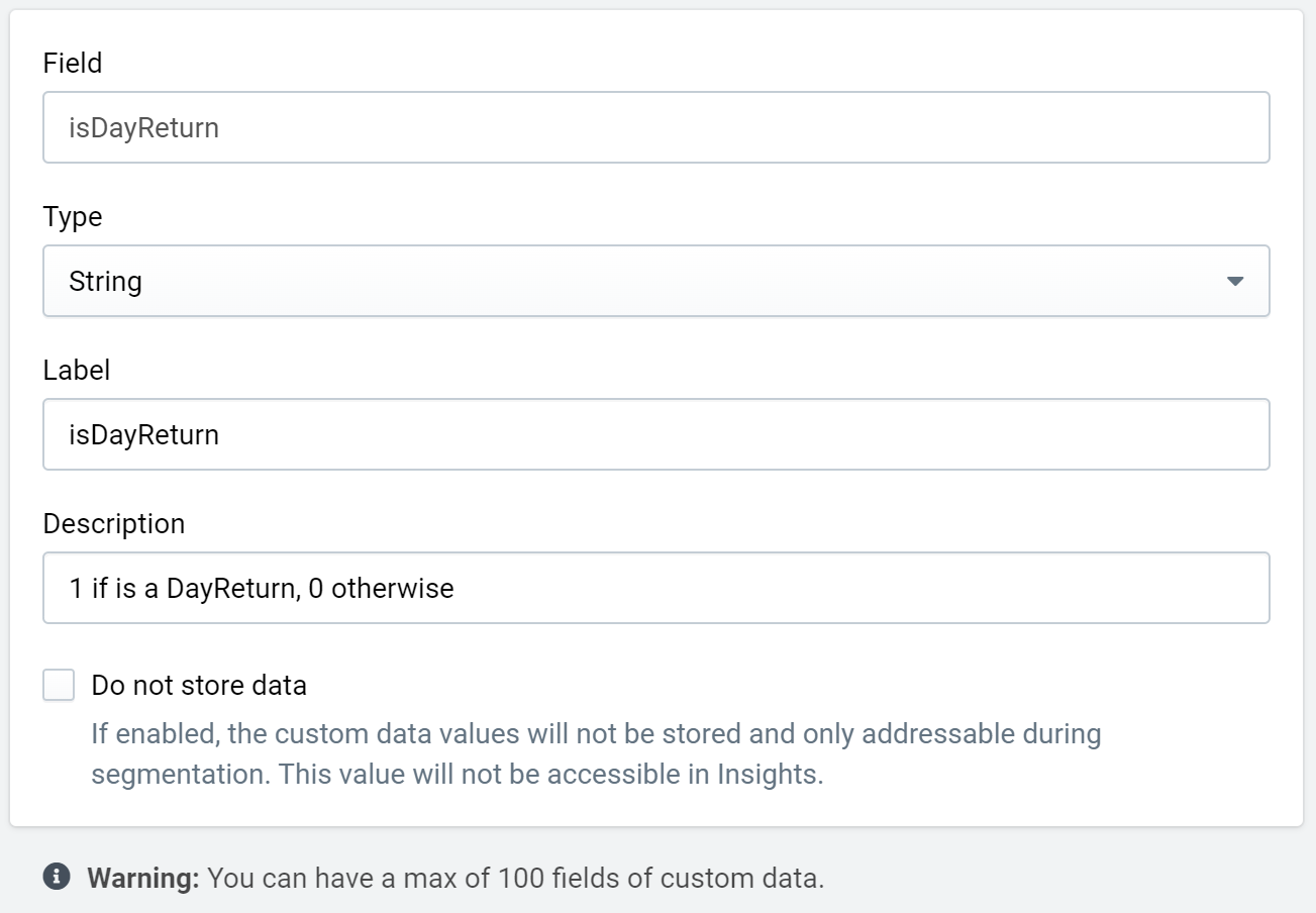 Figure 2: Custom Data Create/Edit