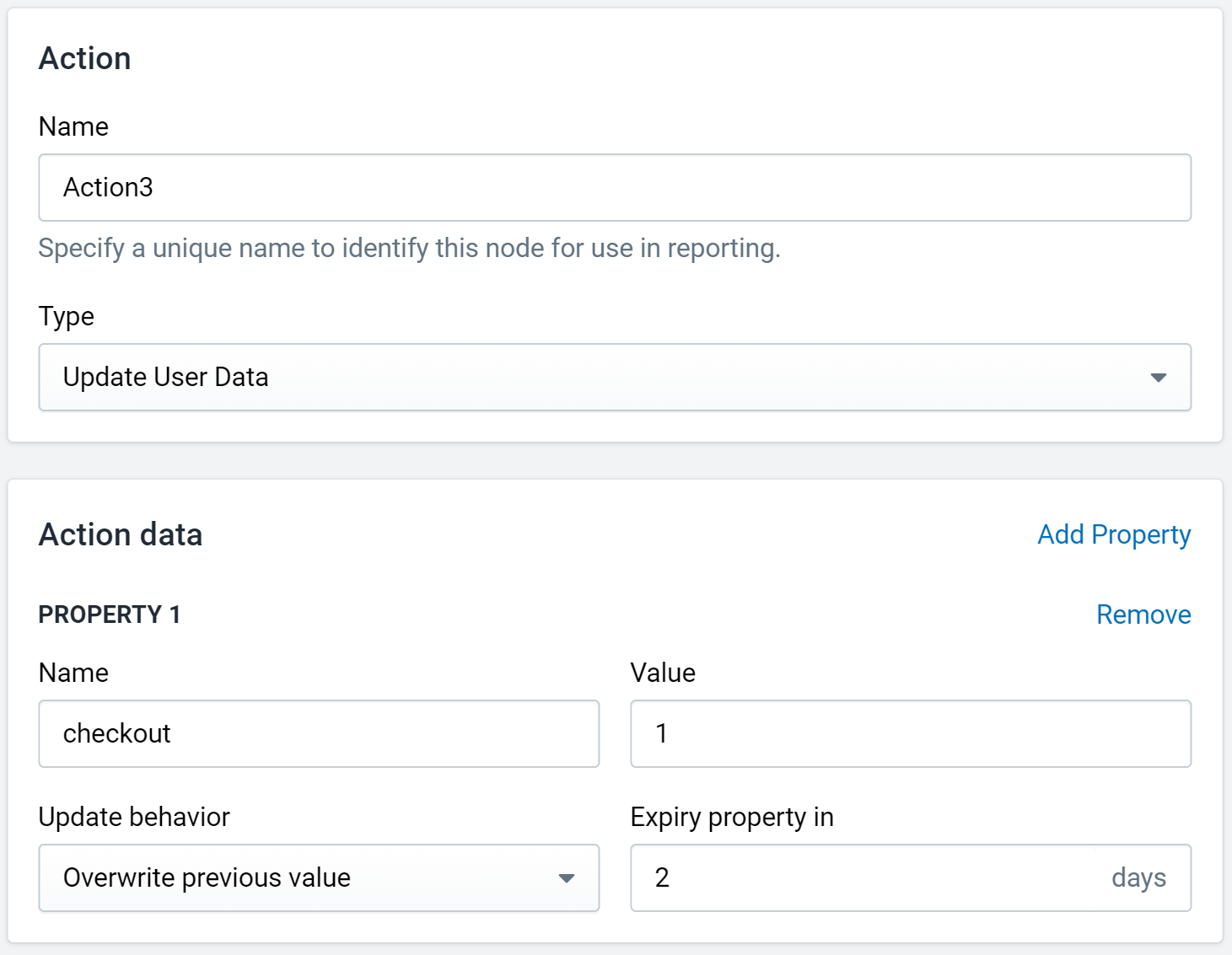 Figure 5: Update User Data Action