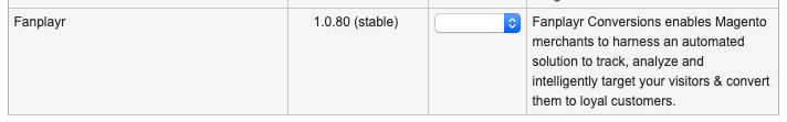 Extension list in the Magento Connect Manager