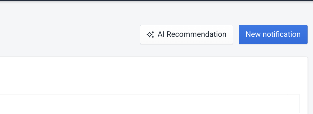 AI recommendation button