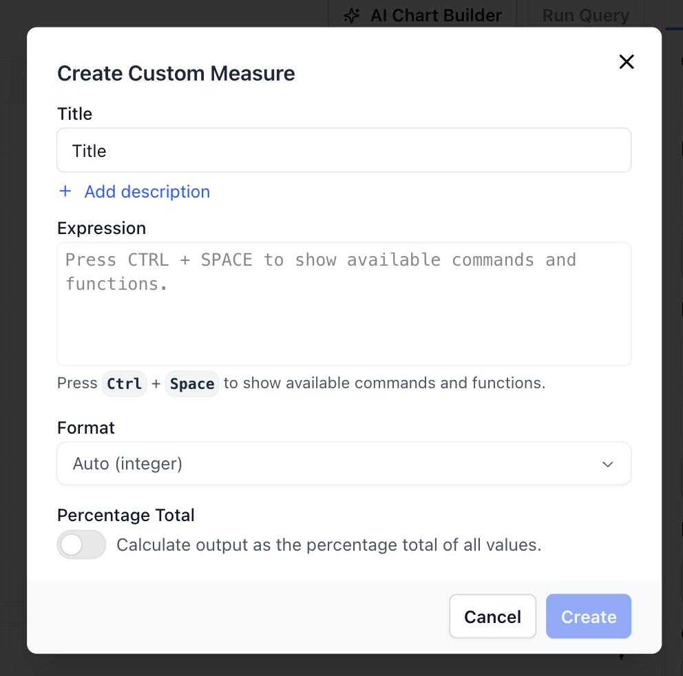 Custom Measure
